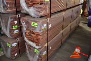 32 · Jarrah 65x20 Decking, Random length, 360 L/M, 25.2M2 WITH A 5mm GAP, TRANSPORT SIZE 3MTR x 400 x 400 (pack# 28)
