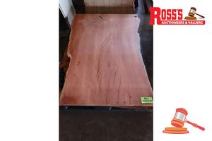 63 · JARRAH SLAB, L1400mm x W900mm/950mm x DEPTH 40mm APPROX