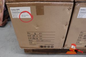 Box Of Unios 28w Ceiling Lights, Model: Contour S370, Length: 370mm, Beam: 110°F, Cct: 4000k, Finish: Textured White