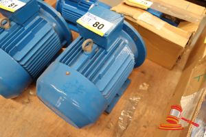 B & L 3-PHASE INDUCTION MOTOR, 5.5KW, 415V, 10.5amps, UNTESTED