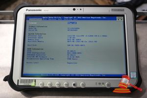 Panasonic Fz-G1 Toughpad, Intel Core I5 6300u 2.40ghz Cpu, 8gb Ram, 500gb Ssd / No Os, Heavy Screen Wear, 5900 Hours, Sn:8ftsa26089 / An:Itt23760, Untested ( No Charger / Some Marks)