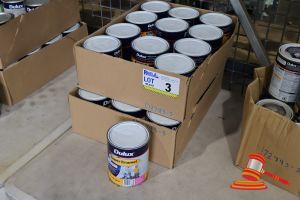 3 · APPROX 24 X DULUX SUPER ENAMEL PAINT, 1 LITRE, HIGH GLOSS, EXTRA BRIGHT, IN BOXES