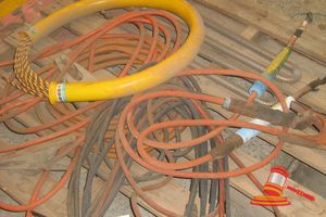 110 · PALLET OF ASSORTED WELDING LEADS