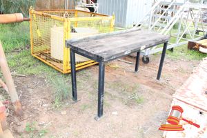 Hd Steel/Timber Work Bench. Approx 1750 X 750 X H900mm