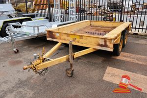 2 · Box Trailer, Tandem Axle, Yellow, Unlicensed, Trailer 1500x2700mm. (Asset# 294314). **VIN# Incomplete/Unreadable, VIN Plate Not Compliant With Australian Standards.** Panel: FAIR, Paint: FAIR, Tyres: FAIR, Floor: FAIR, Overall Condition: FAIR