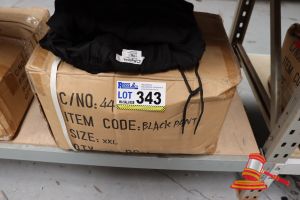 Box Of Black Chefs Pants, Size: 2xl