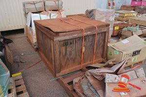 1 X Timber Crate, Muffler Structure, Letourn Model: R4241742, Komatsu, Approx 45 X 45 X 24 Inches (S44#4974672430, Dr# 1697, Brockman 4)