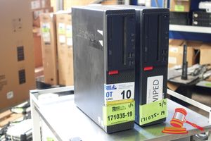2 X Lenovo Thinkcentre Desktop Pc'S (1 X Faulty: No Power To Unit), Model: M920s, Intel I5 8500 3.2ghz Cpu, 8gb Ram, 1 X 256gb Ssd / 1 X No Ssd , No Os, Untested, Sn: Pc12d7rn / Pc10d9tl , An: Itt26062 / Itt25593 (Some Marks / No Cables)