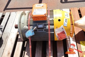 216 · WALL EUSAS MOTOR WITH YELLOW COUPLING AND ORANGE BRAKE, MODEL CWPF226M4TFSHSD, 45KW, SN 110101015 (SURFACE MARKS, DUST), ON PALLET OLS - 7441930 #2 (OLS7441930#2, 4975311629, S44#497531162)