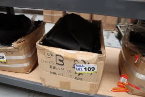 109 · BOX OF BLACK CHEFS APRONS