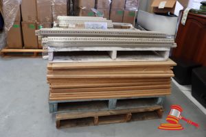 349 · PALLET CONSISTING OF DOUBLE SHELVING/BENCH, APPROX H1200 x W600 x L7200mm WITH NUTS AND BOLTS