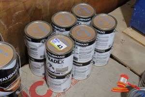43 · APPROX 12 X TAUBMANS TRADEX EXTERIOR PAINT, 4L, WHITE , LOW SHEEN, WATER BASED