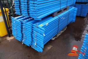 15 X Pallet Racking Uprights, Approx 4.8m High 850mm Deep, Approx 84pcs Cross-Beams 2600mm Wide
