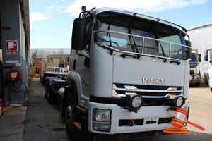 3 · 2017 Isuzu FVZ300 Hook Bin Truck White, 4 x 2, Auto, Diesel Reg #: Unlicensed ODO: 85,417 Kms Showing On Clock VIN: JALFVZ34SG7000145 Features: Air Conditioning, Power Steering, Wire Mesh Screen Protector, Exterior Sunshade, LED Lights, Fire Extinguisher, Palfinger Heavy Duty Hook Loader. (Asset # NBG-TRK-438), (Disp# 04.26.2026-15:42:08), (*Key # 233, WP # 4760*) Condition: **Rust Across Vehicle.** Panel: FAIR, Paint: FAIR, Glass: FAIR, Tyres: FAIR Dash: FAIR, Upholstery: FAIR, Floor: FAIR, Ove