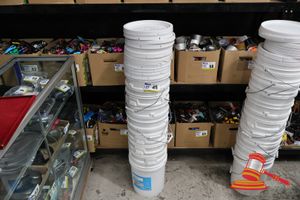 45 · 8 X 20L PAIL BUCKETS. SOME WITH LIDS.