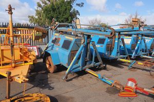 38 · 2014 BRITE FORCE LIGHTING TRAILER BLUE, SINGLE AXLE, DIESEL, UNLICENSED, ODO# NOT SIGHTABLE VIN# 6T9T26WA1E09AZ078, ENG# NOT SIGHTABLE, 7 PIN ROUND TRAILER PLUG, 6x LED LIGHT HEADS, **JOCKEY STAND REMOVED, TOW HITCH/ BALL REMOVED, ISOLATOR HANDLE REMOVED, POWERBOX IN ENGINE BAY DAMAGED** (ASSET#LP4027, WP#4356)