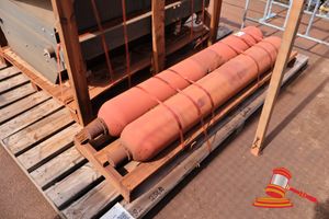 27 · 2 X HYDAC HYDRAULIC BLADDER ACCUMULATORS, MODEL SB400-50A1/212F-400A, MAT-NR 3262607, CAPACITY 50L, PS 400 BAR (WEATHERED, SOME MARKS) (S44#7356535, DR#1800)