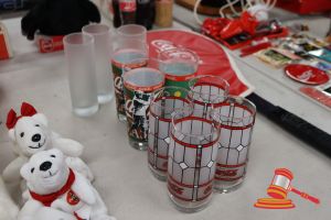 10x ASSORTED COCA-COLA GLASSES