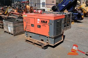 25 · 2023 ABLE 80CFM AIR COMPRESSOR (ORANGE/GREY), MODEL: DSC080C, SN:230/02100372, CHANGCHAI 3 CYL DIESEL ENGINE SN:C33100388A, 25 KW OUTPUT, 701.2HRS SHOWING, ISOLATOR, FIRE EXTINGUISHER, APPROX 1170 X 500 X H1100MM. 1 X SIDE COMPARTMENT DOOR NOT CLOSING PROPERLY. UNTESTED