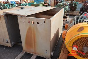 1 X Fabricated Steel Separator Tank, 2 Compartment, With Baffle And Float,Approx 2200 Mm L X 800 Mm W X 1000 H Mm Heavy Rust Staining, On Timber Skids
