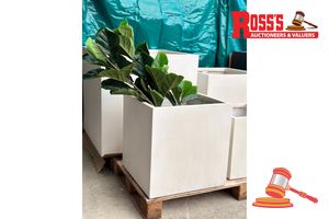 Matching set of 2 White planters - Sizes: 59 x 30 x 30.5 cm, 79 x 37.5 x 37.5 cm, RRP $320. Create a stylish designer display from the Rectangular Planter range, featuring a clean rectangular trough profile with a smooth contemporary finish, this range brings a clean, contemporary look to homes, patios, courtyards, entryways and landscaped spaces. Constructed from lightweight fibreglass-clay construction, it combines practical lightweight handling with a premium look. It is designed for indoor a