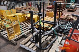 52 · 1 X CATERPILLAR 854K RIGHT HAND SIDE HANDRAIL, P/N: 362-0936, 1 X CATERPILLAR 854K LEFT HAND SIDE HANDRAIL, P/N: 448-1600, APPROX; 840MM W X 720MM D X 990MM H, SOME MARKS, ON A PALLET