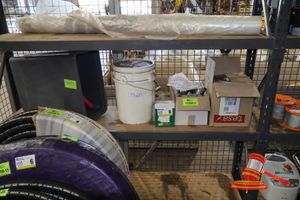 Bundle Of Mixed Building/Construction Supplies, Approx 5 X Boxes/Items, Includes: Tesa Black Tape, Waterproof Flashing Tape 150mm X 5m, Prosafeties Safety Equipment, Benchmarked Uv & 6002 Protective Equipment, 20l Bucket, Plastic Bin With Lid