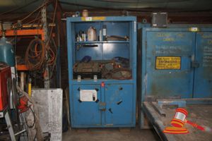 46 · HD STEEL WORKSTATION/STORAGE CABINET. WHITE. LOCKABLE. FORKLIFT POCKETS AND LIFTING POINTS. APPROX 1200 X 800 X H2100MM. DOES NOT INCLUDE CONTENTS