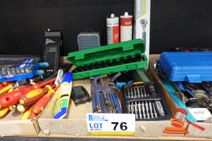 1 X Socket Set Approx 10 X Deep Sockets, 1 X Clear Case Precision Screwdriver/Bit Set, Approx 100 X Bits, 1 X Set Large Allen Keys, 1 X Work Zone Eight In One Multi Wrench, 2 Silicone Tubes (Some Marks)