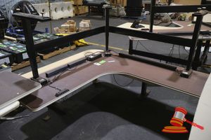 2 X ''L'' Shaped Desk, With Adustable Legs, Linak Legs Type Dl600xbn0660508 (Cont# Scfu4130196, Cmr158109-Wheatstone)