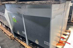 3 X Hisense Hrbf125, 125l Total Volume Approx; 480mm D X 500mm W X 760mm H, 1 X Haier Fridge, Model: Hbf130w, Approx; 480mm D X 460mm W X 780mm H, Some Marks, Untested, On A Pallet
