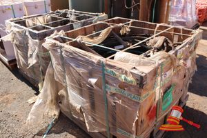 APPROX 64 x 22mm STEEL SLING W/500mm SWAGGED SOFT EYE EACH END, 9M OAL, W.L.L. 6.54T, IN 2 x CRATES, REF (DN26-CC-18)
