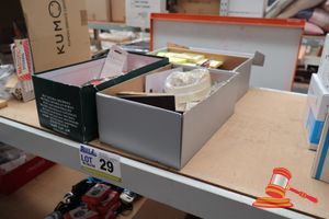 29 · BUNDLE OF STATIONARY INCLUDING: SHARPENERS, TAPE, STAPLERS ETC