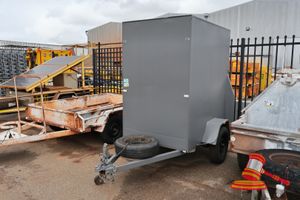 5 · 2005 Polmac Van Trailer, Grey, Single, Reg #: 1UCM492, Expiry: 9/07/2027 VIN: 6A3T2051PLMC34661 Features: Spare Tyre, Jockey Wheel, Fold Down Back Door, Fully Enclosed Trailer, Box Size 1850mm x 1200mm. (WP#4888) Condition: Panel: FAIR, Paint: FAIR, Tyres: FAIR, Overall Condition: FAIR