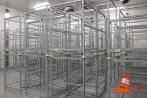 98 · 14 X GALVANISED 2 TIER HANGING/DRYING RACKS. CAN ALSO BE USED AS STORAGE STILLAGE. APPROX 1010 X 1010 X H1450MM