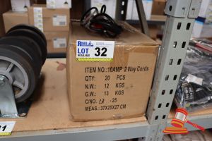 BOX OF TWO-WAY CORDS, UNTESTED