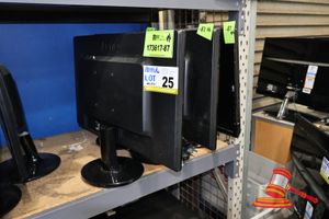 4 X Benq Lcd Computer Monitors, Some Scratches/Marks, Untested, 4 X Power Cables