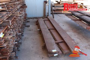 JAR244 - JARRAH FEATURE AND BETTER GRADE 270-290x50mm@ 3.0m - Rough Sawn Slab