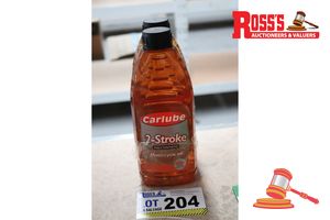 2x BOTTLES OF CARLUBE 2-STROKE, FULLY SYNTHETIC MOTORCYCLE OIL