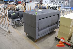 27 · 2 X FINLAY SOFA, 2 SEATER, MODEL: FNLSOF2STO, COLOUR: PEWTER, L1620 X W880 X H760 (POSS UNUSED)