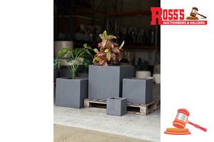 10 · One planter - Grey - Size: 75 x 75 x 75 cm, RRP $395 Create a stylish designer display from the Square Planter range, featuring a modern square planter with a smooth architectural finish, this range brings a clean, contemporary look to homes, patios, courtyards, entryways and landscaped spaces. Constructed from lightweight fibreglass-clay construction, it combines practical lightweight handling with a premium look. It is designed for indoor and outdoor use, Weather-ready, Drainage hole included.