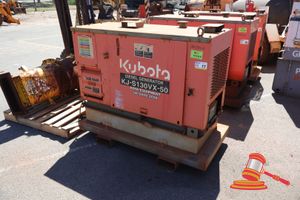 1 X Kubota Diesel Generator, Model: Kj-S130vx, 12.5 Kva, Sn:260618rt, 240v, 1 Phase, 50hz, 1139 Hrs Sighted, Approx; 1.5m L X 810mm W X Untested (Some Marks) (Asset No; 17r4294)