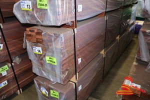 14 · Jarrah 65x20 Decking, Random length, 360 L/M, 25.2M2 WITH A 5mm GAP, TRANSPORT SIZE 3MTR x 400 x 400 (pack# 26)