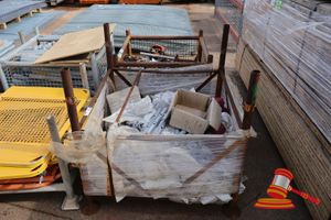 Various Scaffolding Materials, Includes: Galvanised Scaffolding Tubes With Holes, Bse Beam Clamps, Bolts And Nuts, Various Clamps And Fittings (Used)