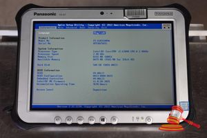30 · PANASONIC FZ-G1 TOUGHPAD, INTEL CORE i5 6300U 2.40GHZ CPU, 8GB RAM, 500GB SSD / NO OS, 7670 HOURS, SN:8FTSA25815 / AN:ITT23836, UNTESTED ( NO CHARGER / SOME MARKS)