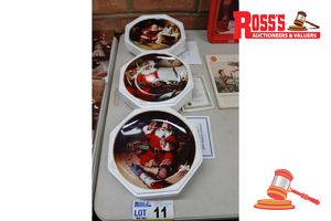 11 · 3x ASSORTED VINTAGE COCA-COLA SANTA PLATES