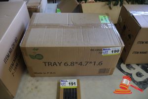 190 · SUGARCANE RECTANGULAR TRAY (BOX OF 1000)