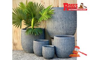 31 · Matching set of 4 Grey Wash Planters - Sizes: 22 x 18 cm, 29 x 22 cm, 36 x 28 cm, Size: 43 x 33 cm, RRP $325 Create a stylish designer display from the Print Low Planter range, featuring a low rounded planter with a decorative printed finish, this range brings a clean, contemporary look to homes, patios, courtyards, entryways and landscaped spaces. Constructed from lightweight fibreglass-clay construction, it combines practical lightweight handling with a premium look. It is designed for indoor 