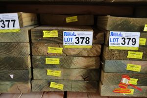378 · 6x LENGTHS OF NON-STRUCTURAL, H4 TREATED PINE TIMBER, APPROX 240 x 45mm 1x2.1m 5x2.4m
