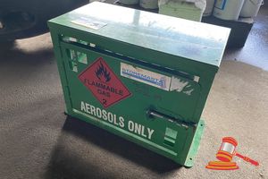 Aerosol Dg Cabinet (Green). Approx 250 X 500 X H400mm